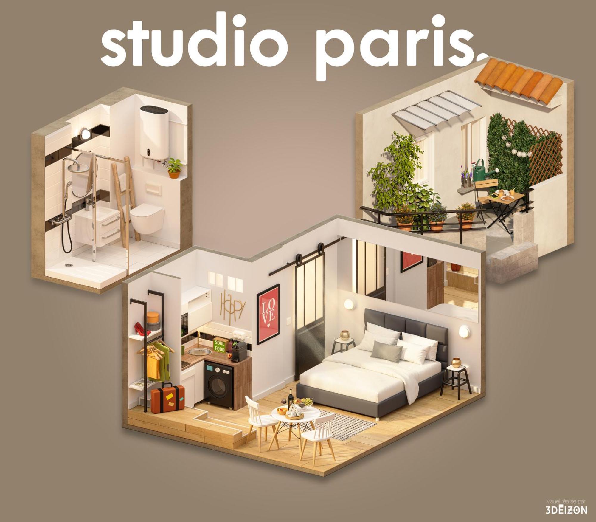Studio Terrasse Privee 5 Min To Eiffel Tower Paris Dış mekan fotoğraf